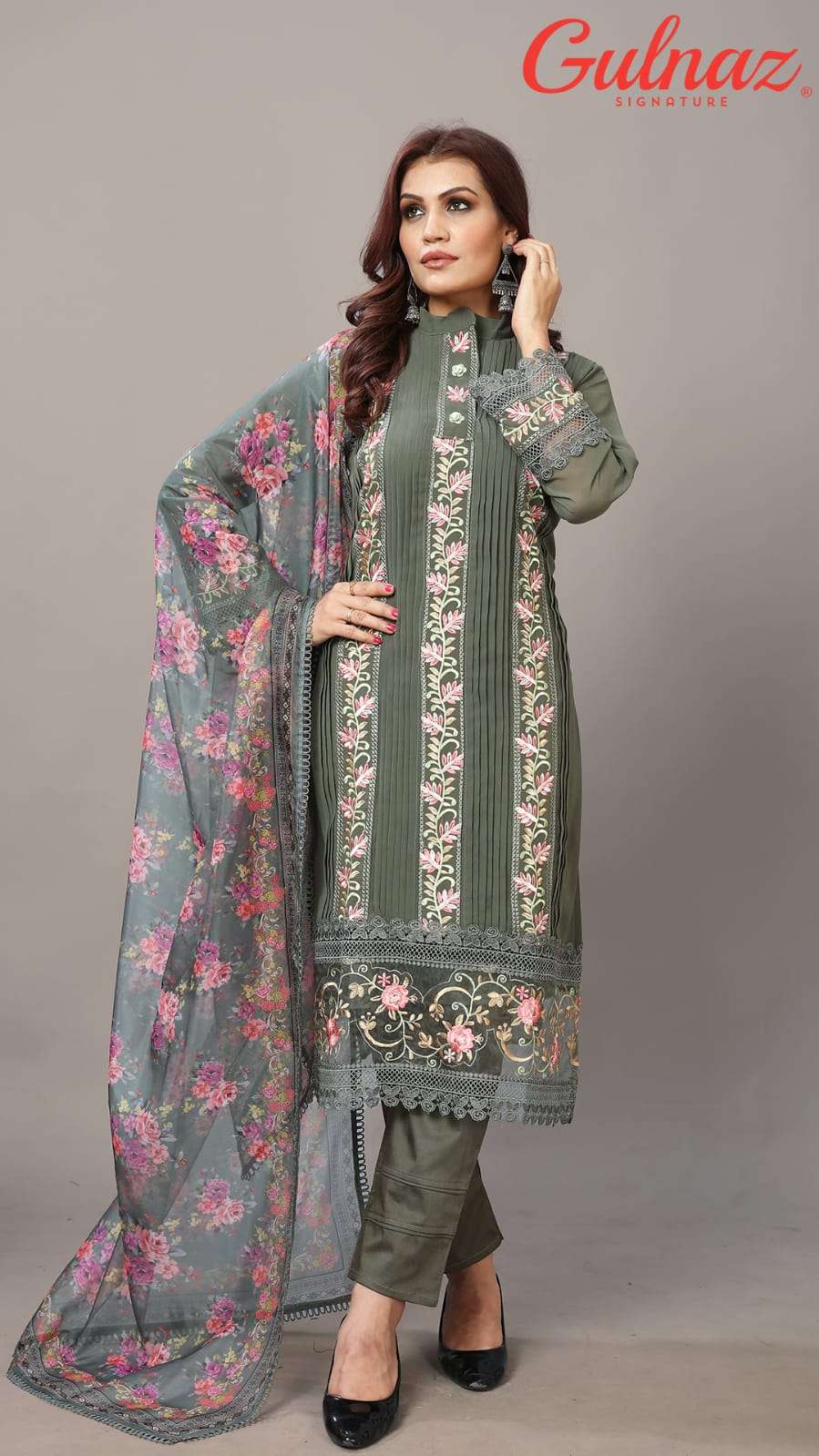 GULNAZ VOL-02 BY GULNAZ FAUX GEORGETTE EMBROIDERY PAKISTANI DRESSES