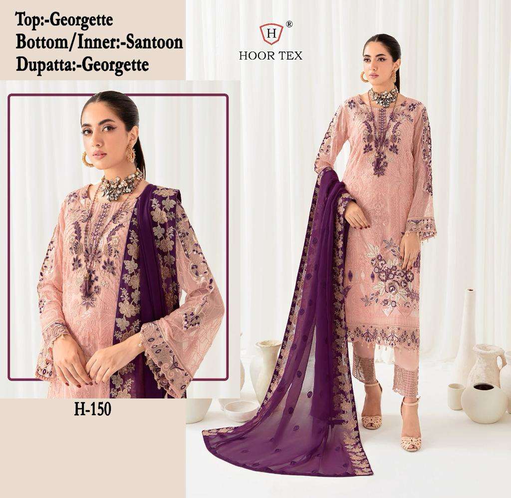 H-150 HIT DESIGN BY HOOR TEX DESIGNER FAUX GEORGETTE WORK DRESSES