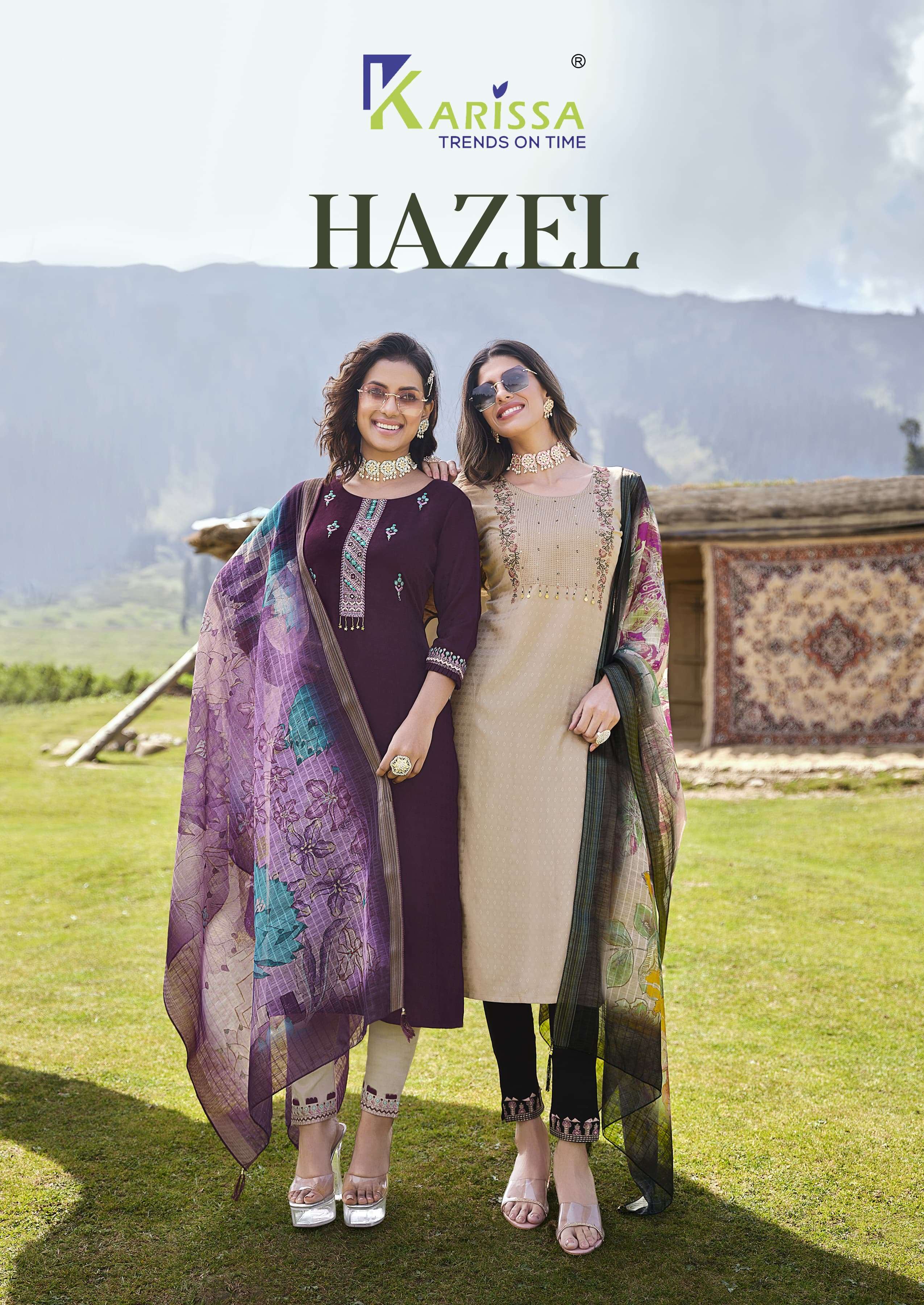 HAZEL BY KARISSA 1001 TO 1006 SERIES LIVA FANCY VISCOSSE SILK DRESSES