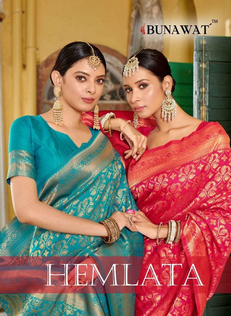 HEMLATA BY BUNAWAT 1001 TO 1006 SERIES BANARASI SILK WORK SAREES