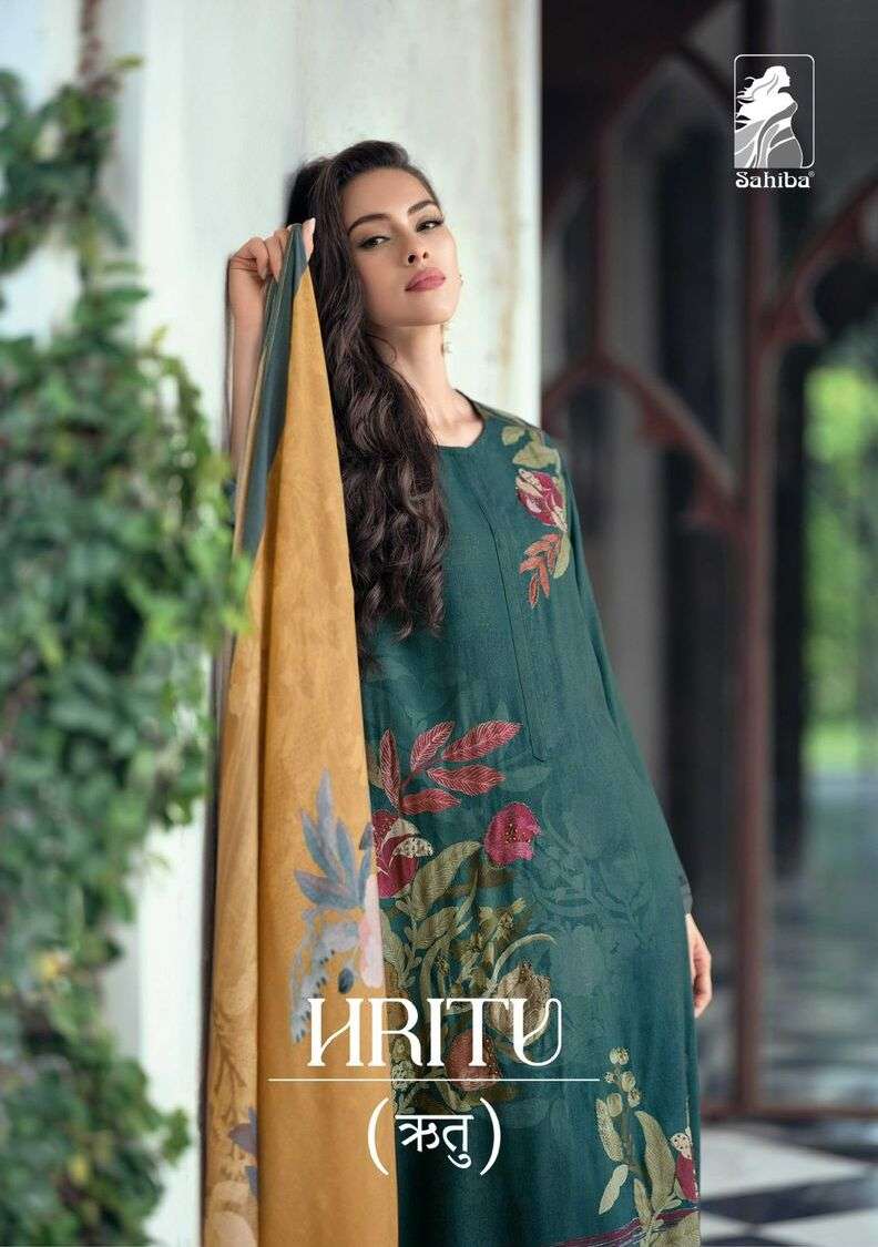 HRITU BY SAHIBA PURE TWILL DIGITAL PRINT WITH HANDWORK DRESSES