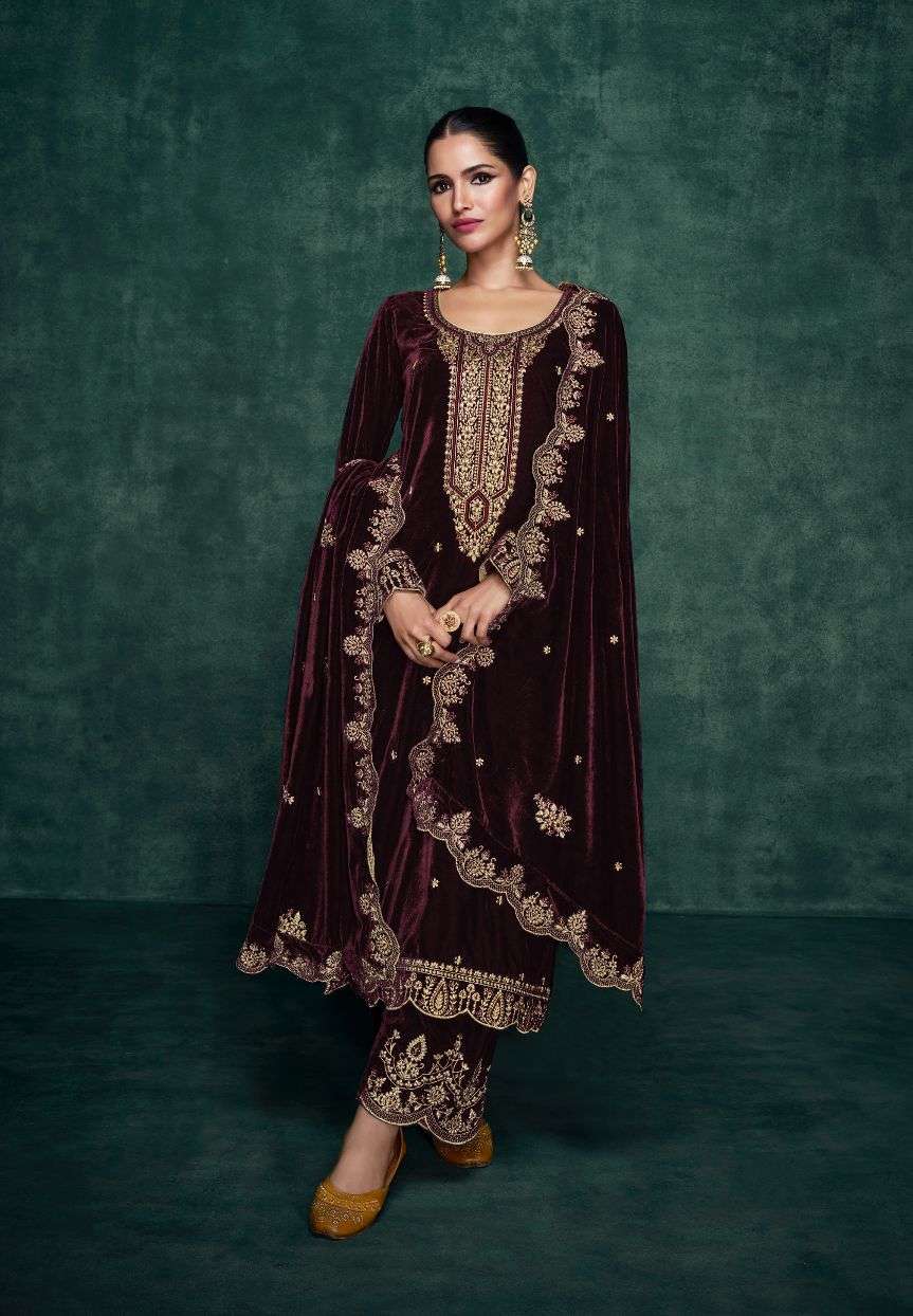 HUMSAFAR BY MUMTAZ ARTS 1001 TO 1004 SERIES VISCOSE VELVET DRESSES