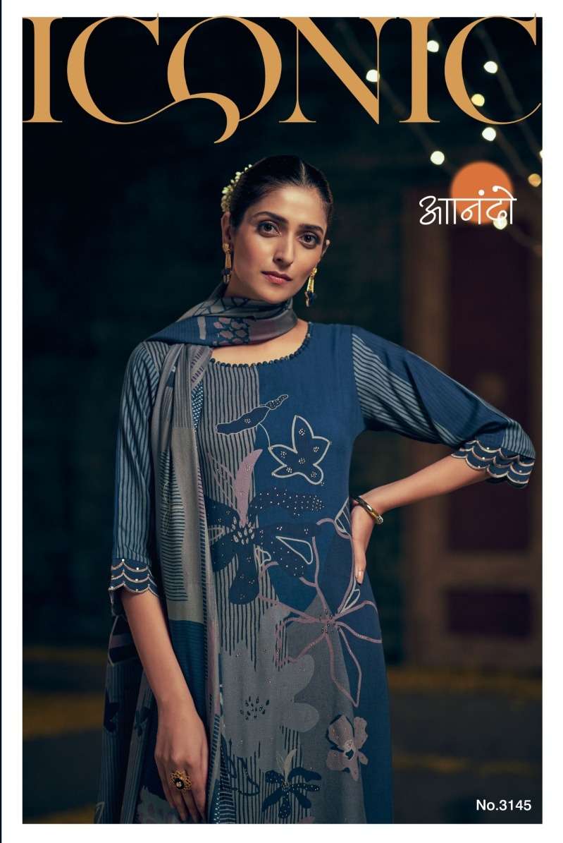 ICONIC BY JAY VIJAY DESIGNER FANCY PASHMINA SILK WORK PRINT DRESSES