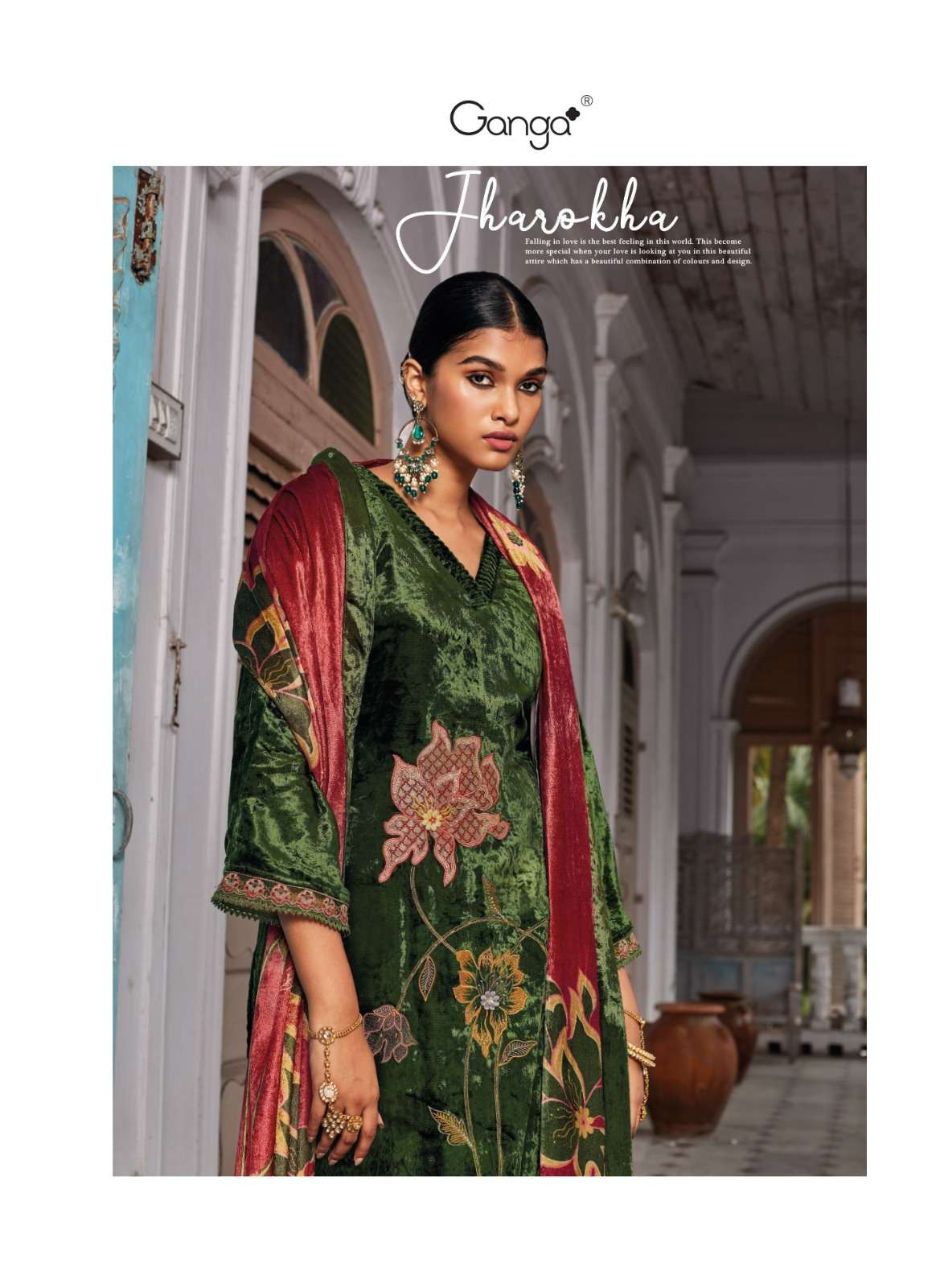 JHORAKHA BY GANGA FASHIONS HEAVY PREMIUM DESIGNER VELVET WORK DRESSES