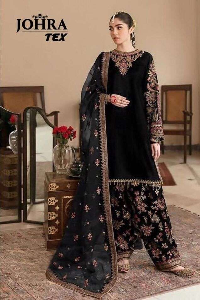 JT-130 HITS BY JOHRA TEX DESIGNER VELVET HEAVY EMBROIDERY PAKISTANI DRESS