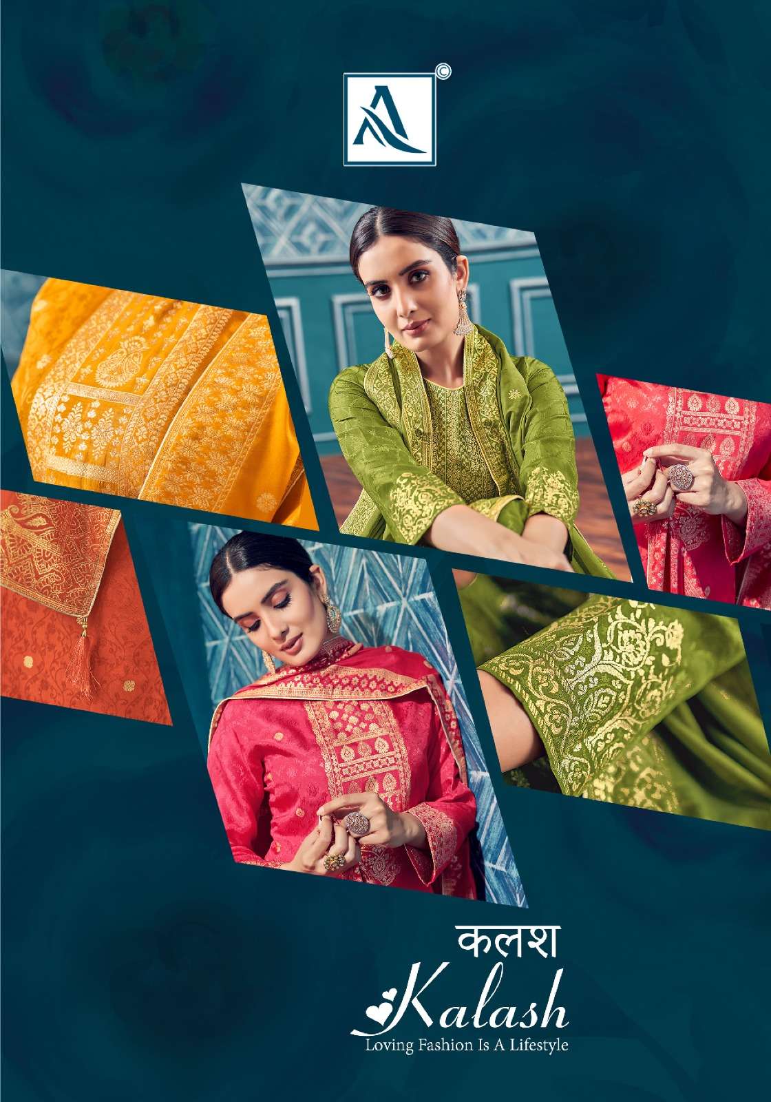 KALASH BY ALOK SUITS 1314-001 TO 1314-004 SERIES VISCOSE PRINTED DRESSES