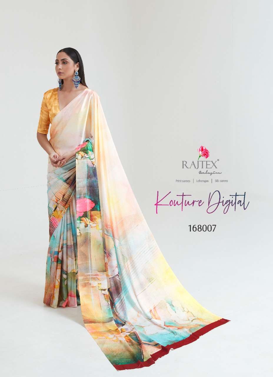 KOUTURE DIGITAL BY RAJTEX 168001 TO 168009 SERIES JAPAN SATIN SAREES