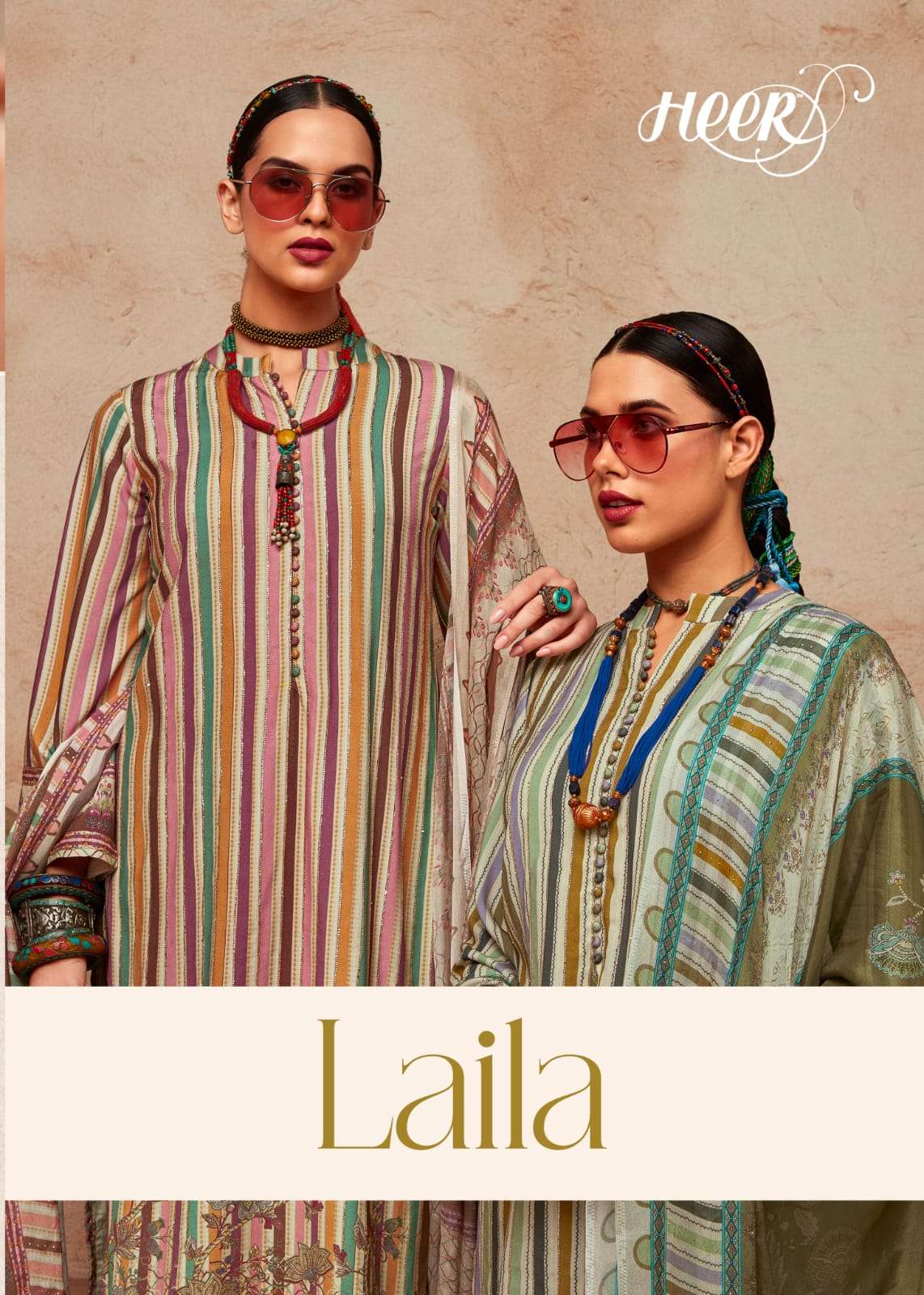 LAILA BY HEER 9141 TO 9148 SERIES PURE MUSLIN PRINTED WORK DRESSES