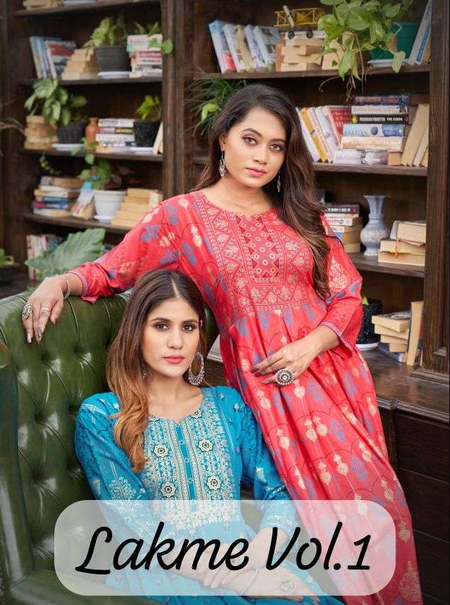 LAKME VOL-1 BY ASLIWHOLESALE 1001 TO 1010 SERIES RAYON PRINT GOWNS