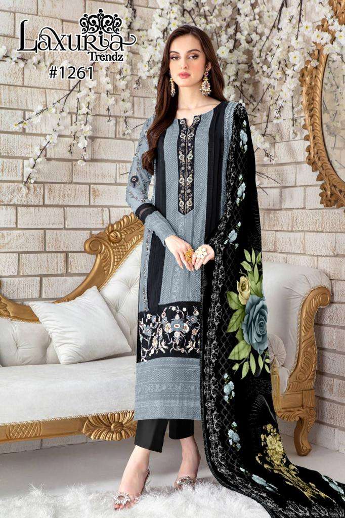 LAXURIA 1261 BY LAXURIA TRENDZ HEAVY DESIGNER FAUX GEORGETTE DRESS