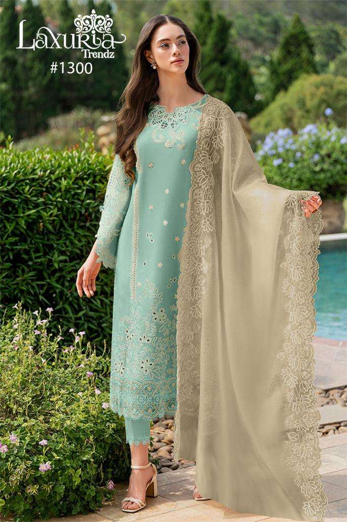 LAXURIA 1300 BY LAXURIA TRENDZ HEAVY DESIGNER FAUX GEORGETTE DRESS