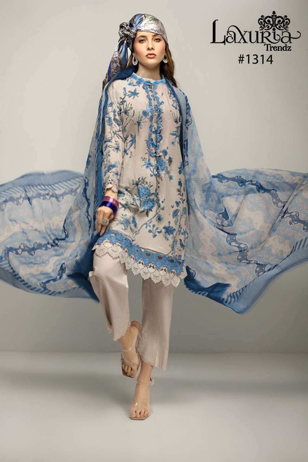 LAXURIA 1314 BY LAXURIA TRENDZ HEAVY DESIGNER MUSLIN PRINT DRESSES