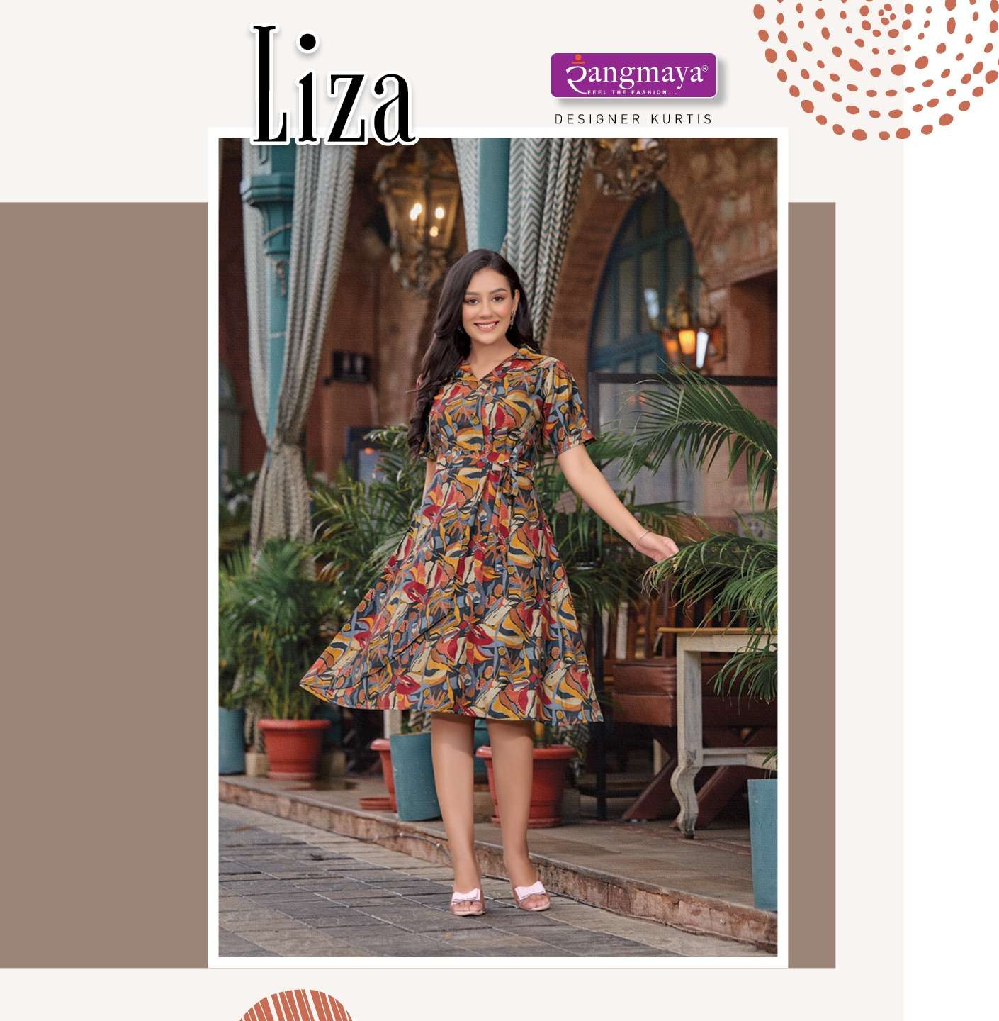 LIZA BY RANGMAYA 101 TO 108 SERIES DESIGNER FANCY MODAL PRINT KURTIS