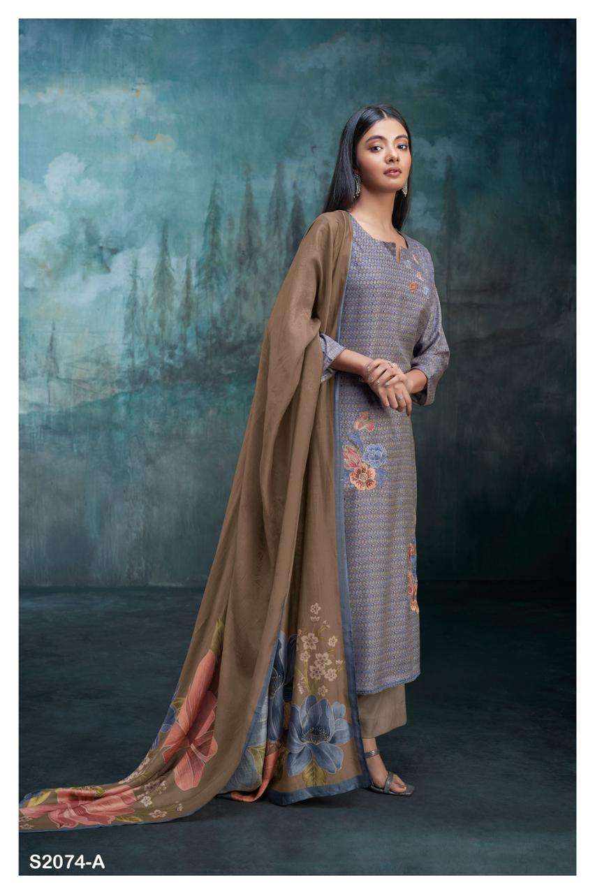 LYRICA 2074 BY GANGA FASHIONS HEAVY PREMIUM PASHMINA SILK WORK DRESSES