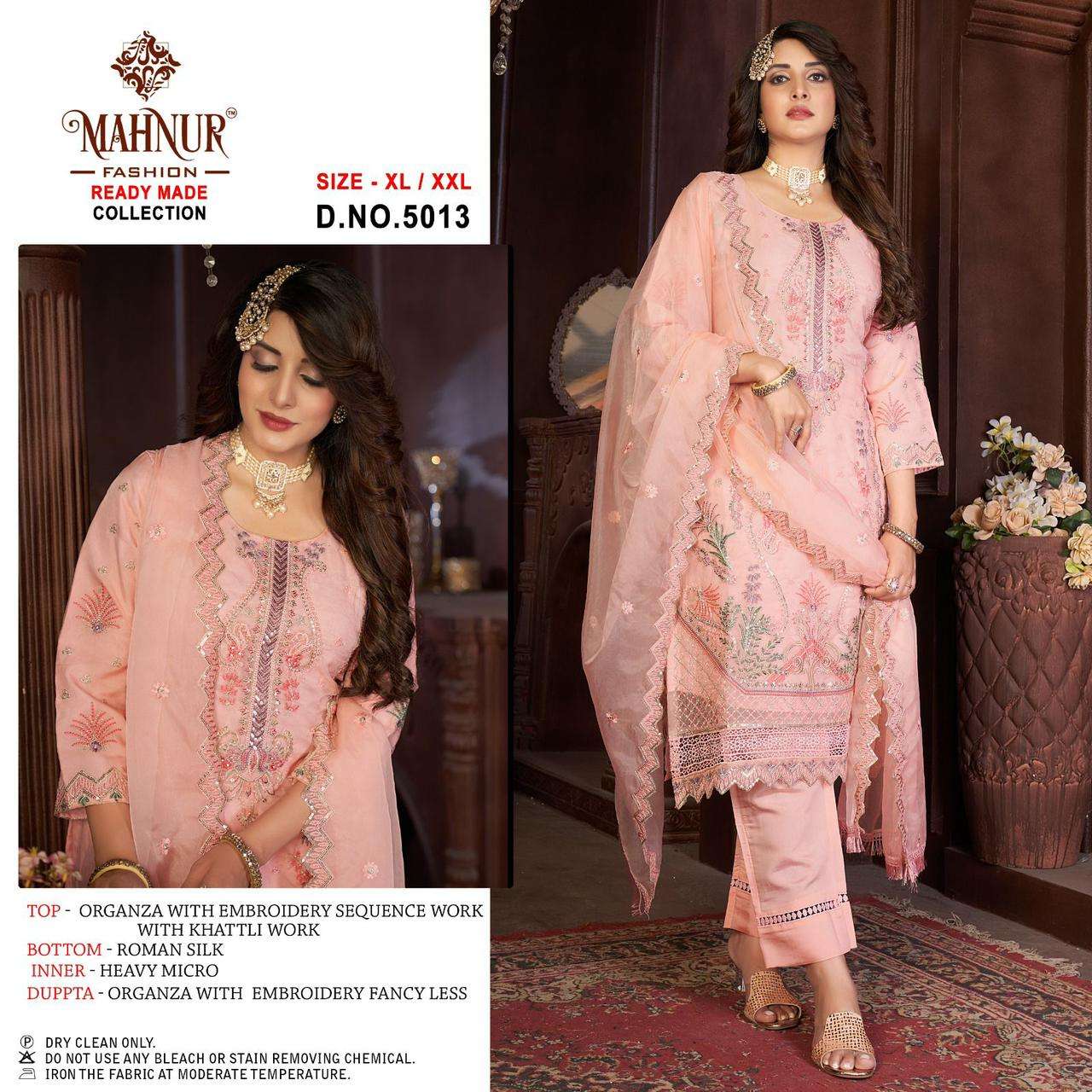 M-5013 HIT DESIGN BY MAHNUR FASHION ORGENZA EMBROIDERY STITCHED DRESSES