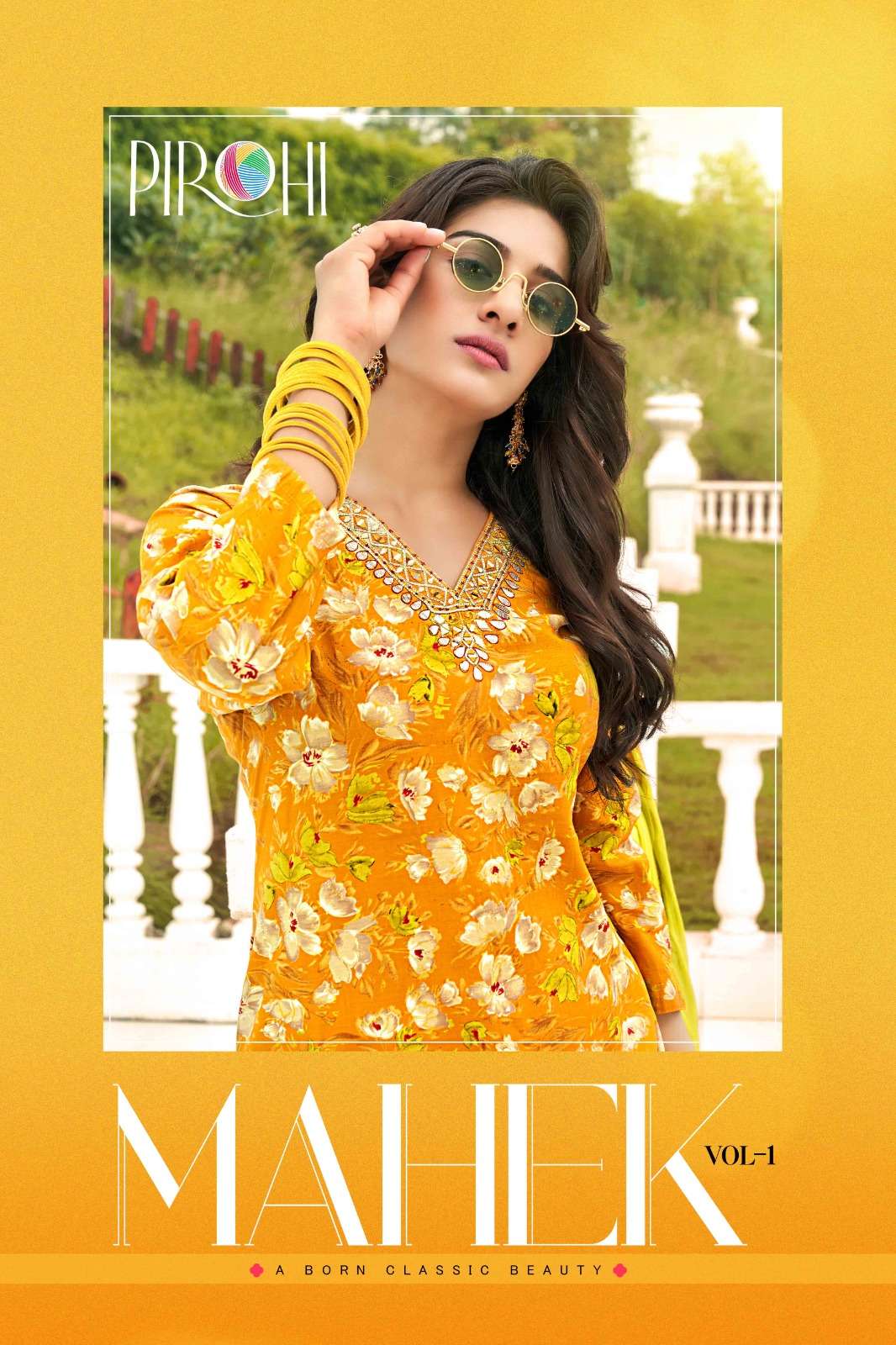 MAHEK BY PIROHI 1001 TO 1004 SERIES DESIGNER MODAL FOIL PRINT DRESSES