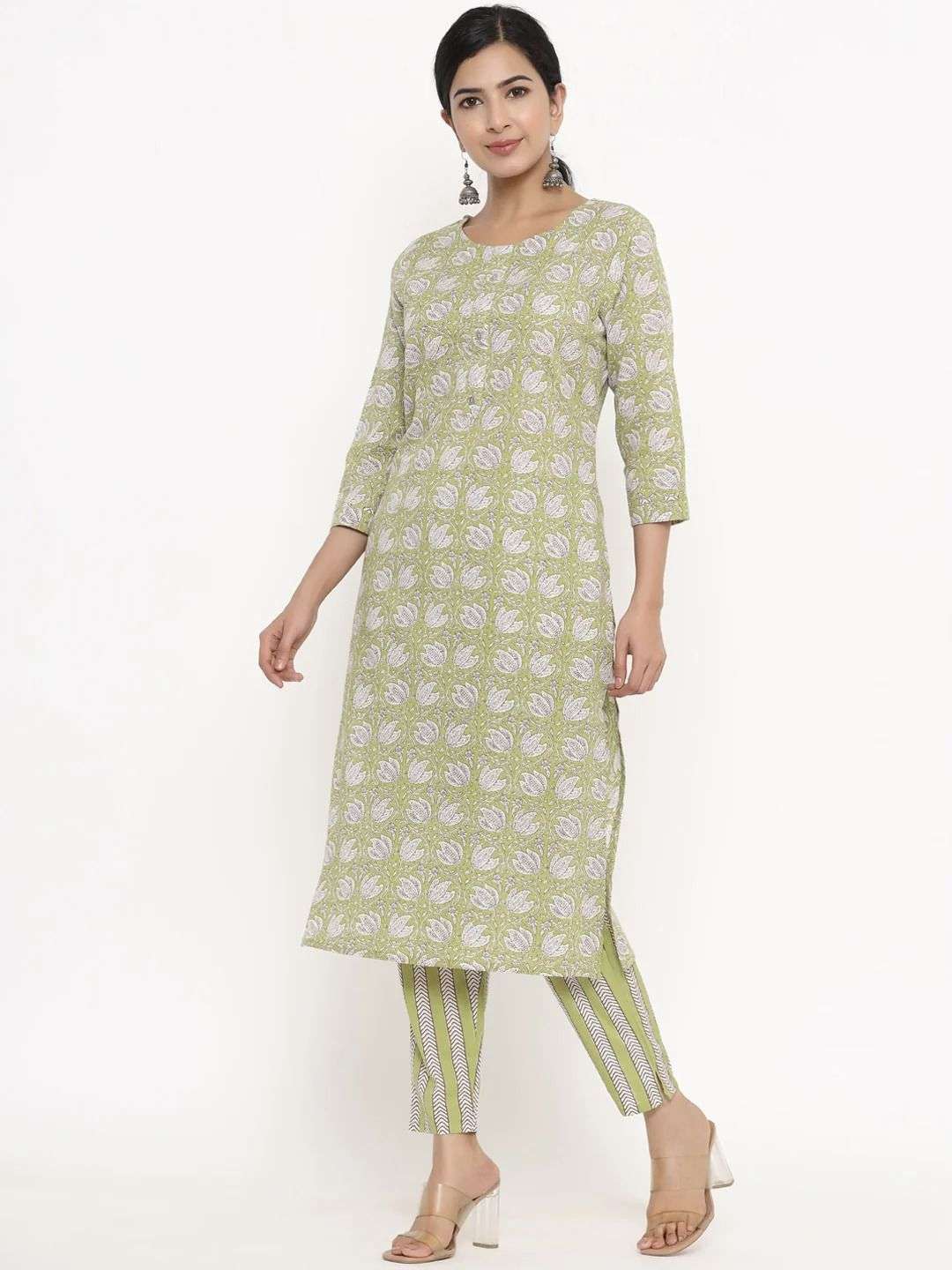 MAISHA VOL-463 BY ASLIWHOLESALE DESIGNER FACNY COTTON KURTI AND TROUSER