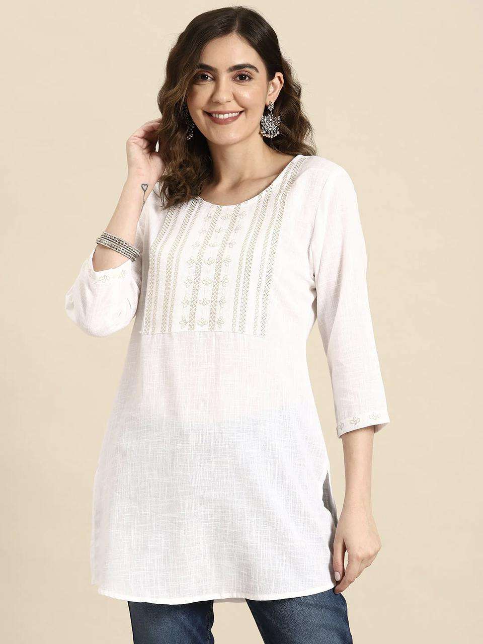 MAISHA VOL-474 BY ASLIWHOLESALE DESIGNER FACNY PURE COTTON KURTI 