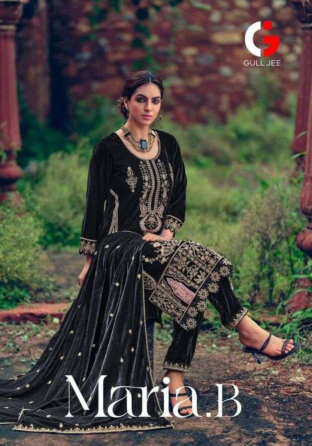 MARIA.B  BY GULL JEE 10001 TO 10006 SERIES VELVET EMBROIDERY DRESSES