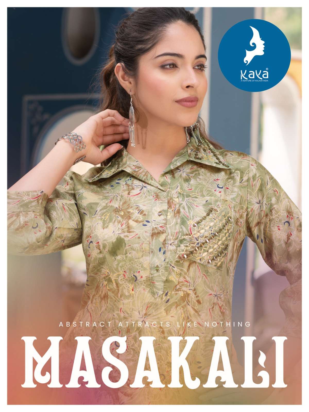 MASAKALI BY KAYA 01 TO 08 SERIES DESIGNER CHANDERI PRINTED CO-ORD SETS