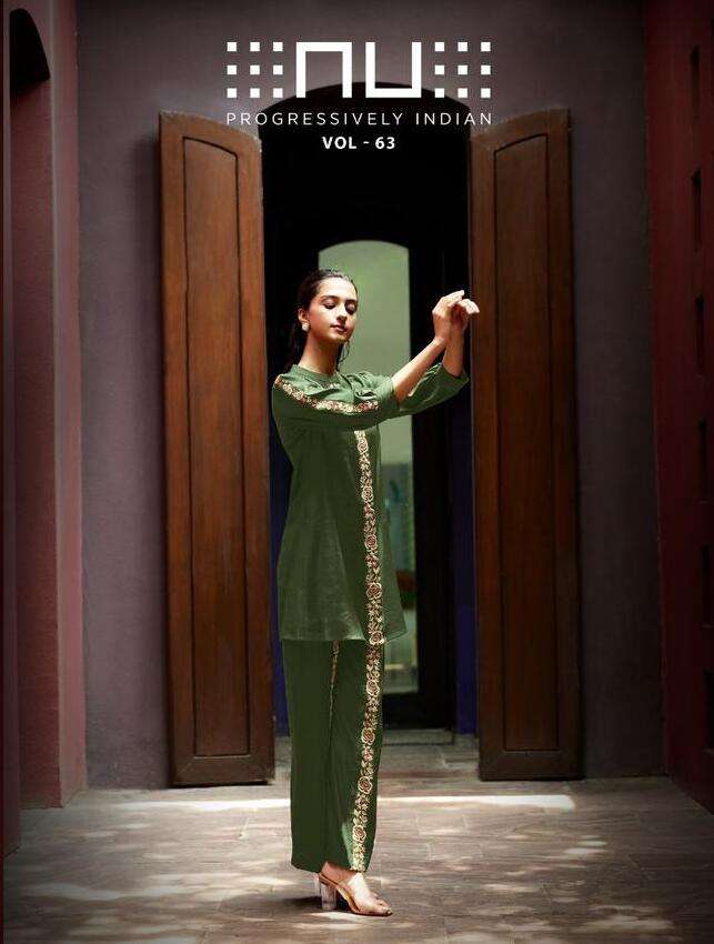 NU-VOL-63 BY NU 6301 TO 6306 SERIES VISCOSE SILK CO-ORD SETS