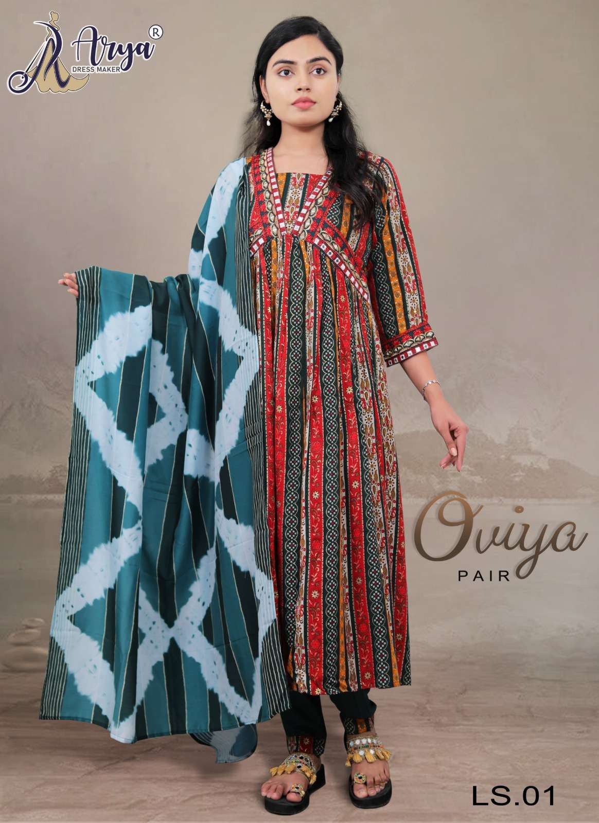 OVIYA BY ARYA DRESS MAKER DESIGNER FANCY RAYON COTTON PRINT DRESSES