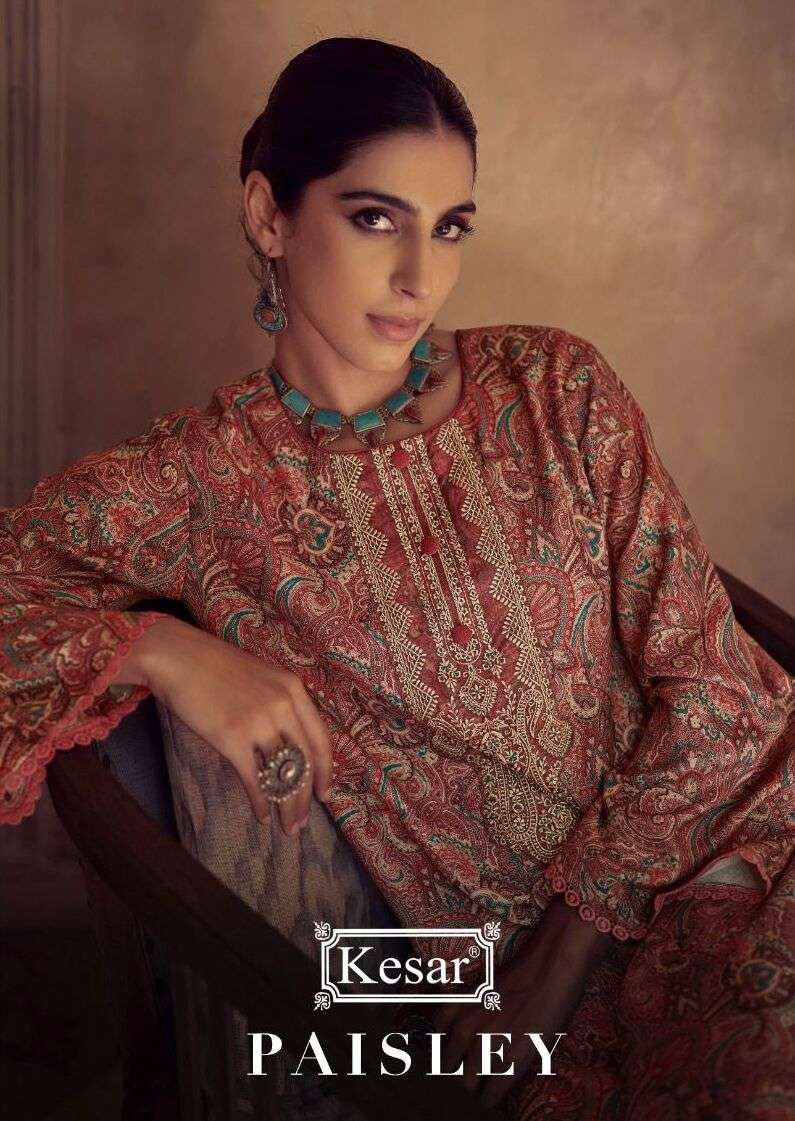 PAISLEY BY KESAR 89001 TO 89006 SERIES PASHMINA SILK WORK DRESSES