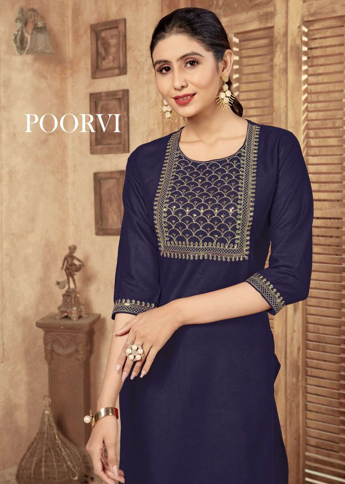 POORVI BY ASLIWHOLESALE DESIGNER PREMIUM FACNY RAYON KURTIS