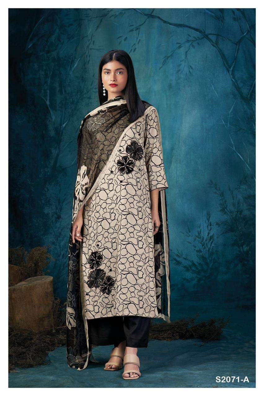 QUINN 2071 BY GANGA FASHIONS HEAVY PREMIUM PASHMINA SILK WORK DRESSES