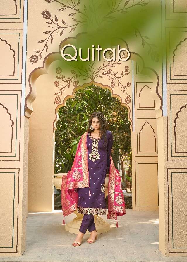 QUITAB BY ASLIWHOLESALE DESIGNER FACNY BANARASI SILK DRESSES