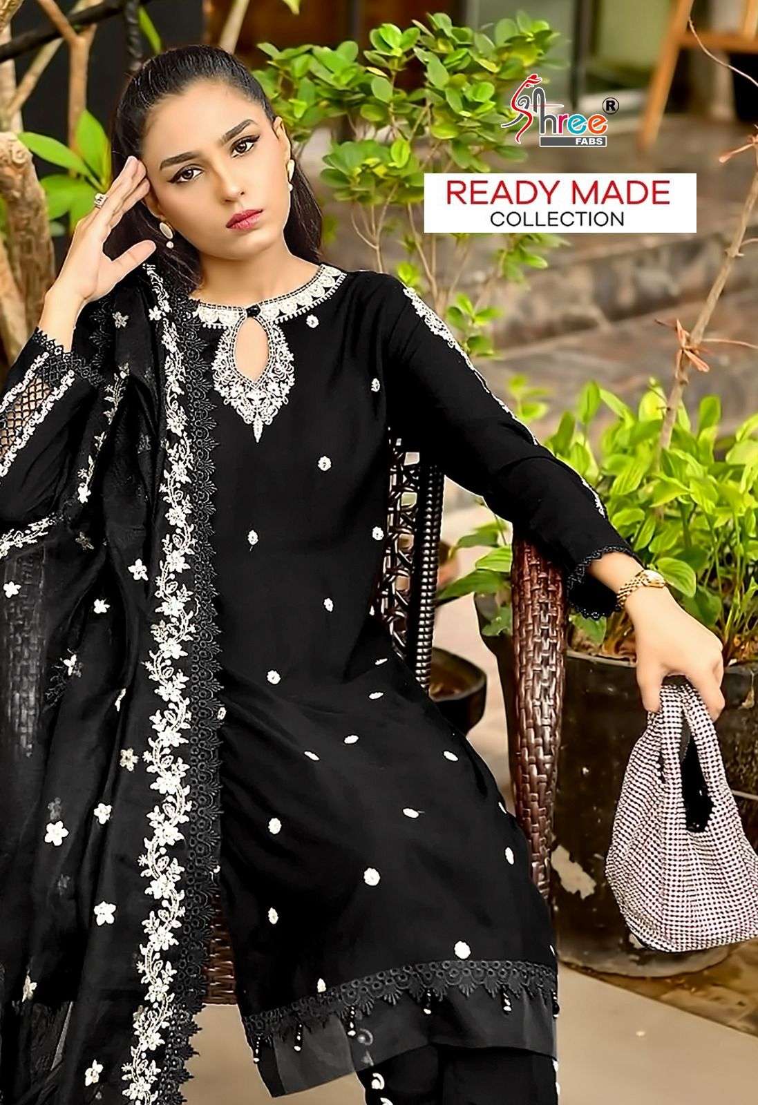 R-1183 COLOURS BY SHREE FABS FAUX GEORGETTE EMBROIDERY STITCHED PAKISTANI DRESSES