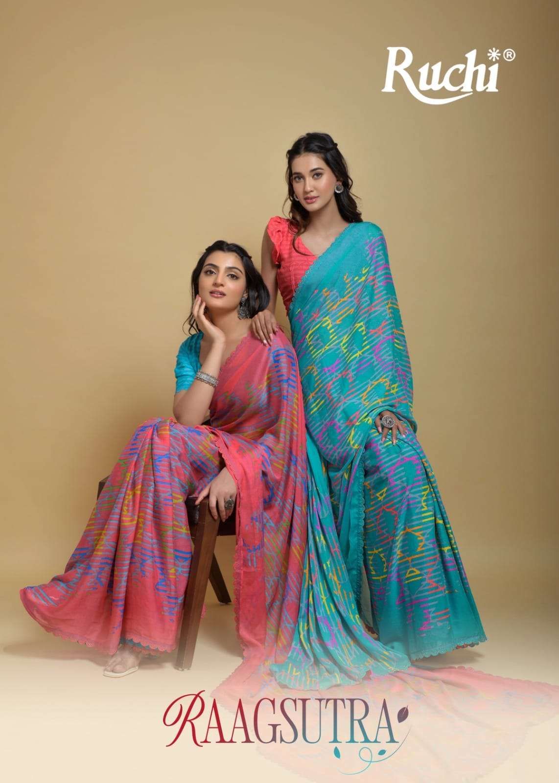 RAAGSUTRA BY RUCHI SAREES 25501-A TO 25506-B SERIES GEORGETTE SILK PRINT SAREES