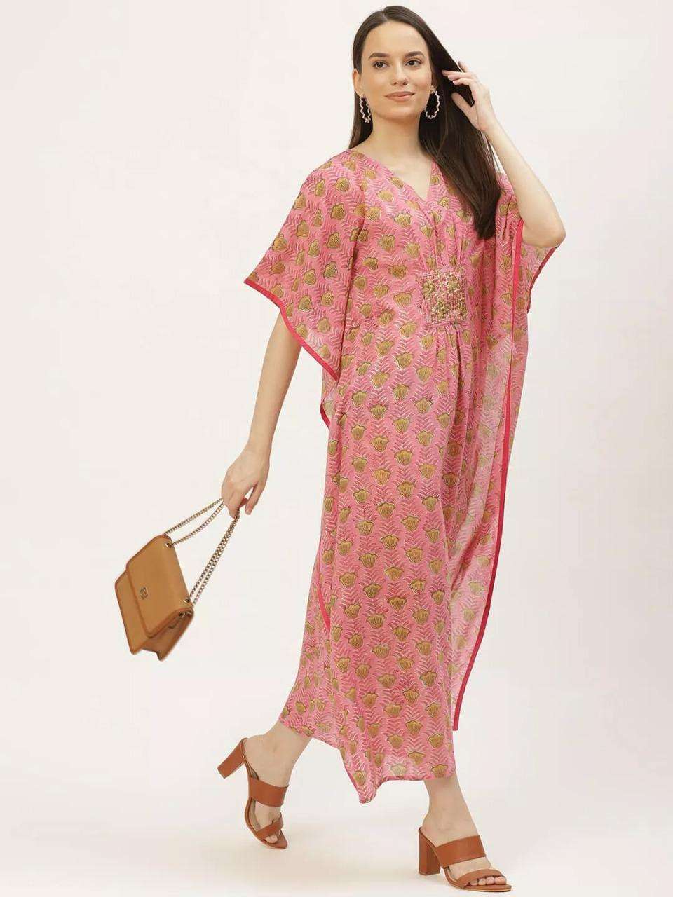 RASHI KAFTAN VOL-55 BY ASLIWHOLESALE DESIGNER COTTON PRINT KAFTAN 