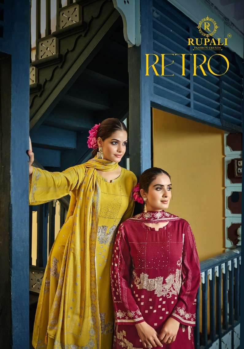 RETRO BY RUPALI FASHION TRENDS 501 TO 506 SERIES VISCOSE PASHMINA DRESSES