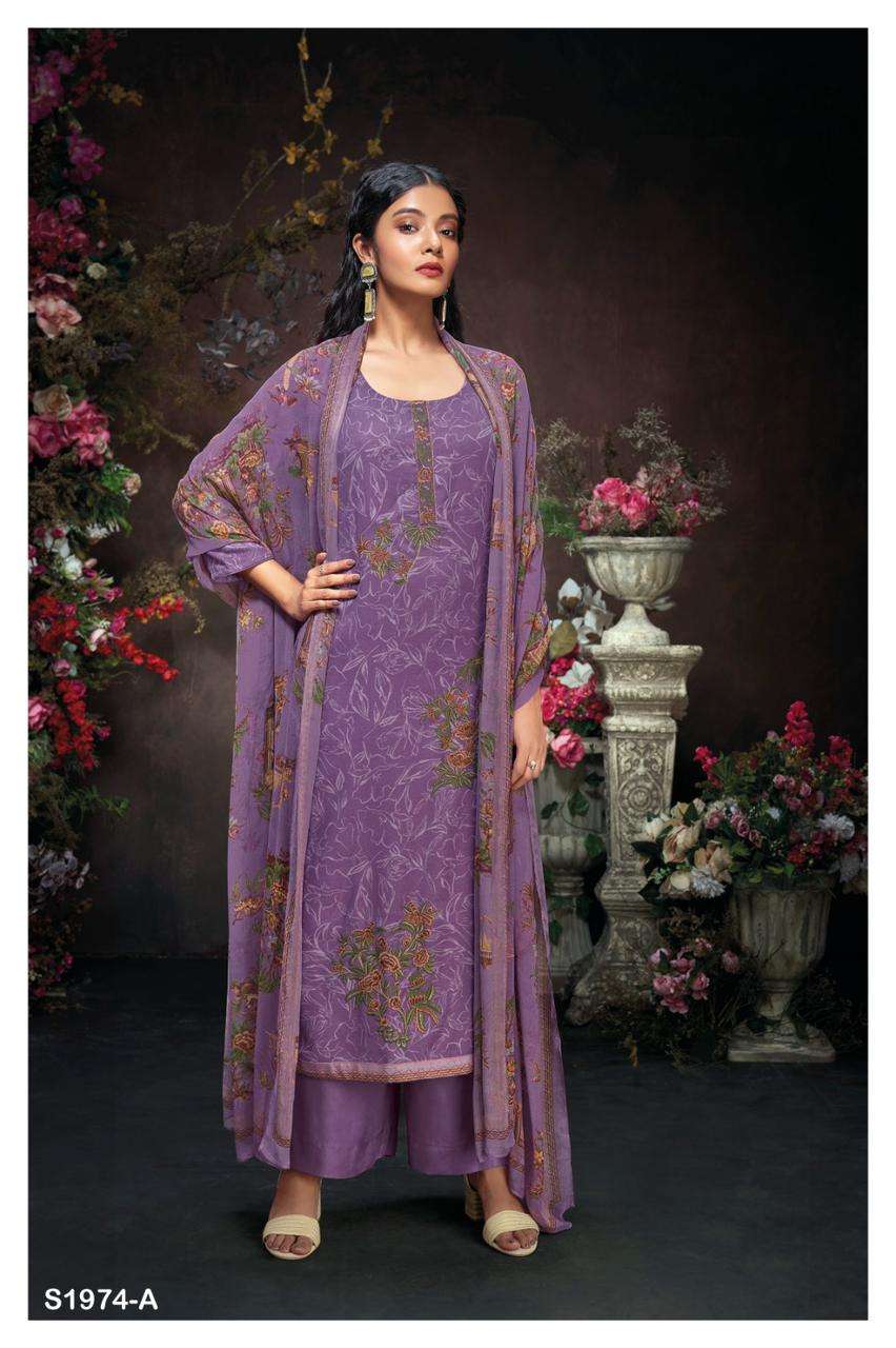 REVERIE 1974 BY GANGA FASHIONS HEAVY PREMIUM PASHMINA SILK WORK DRESSES