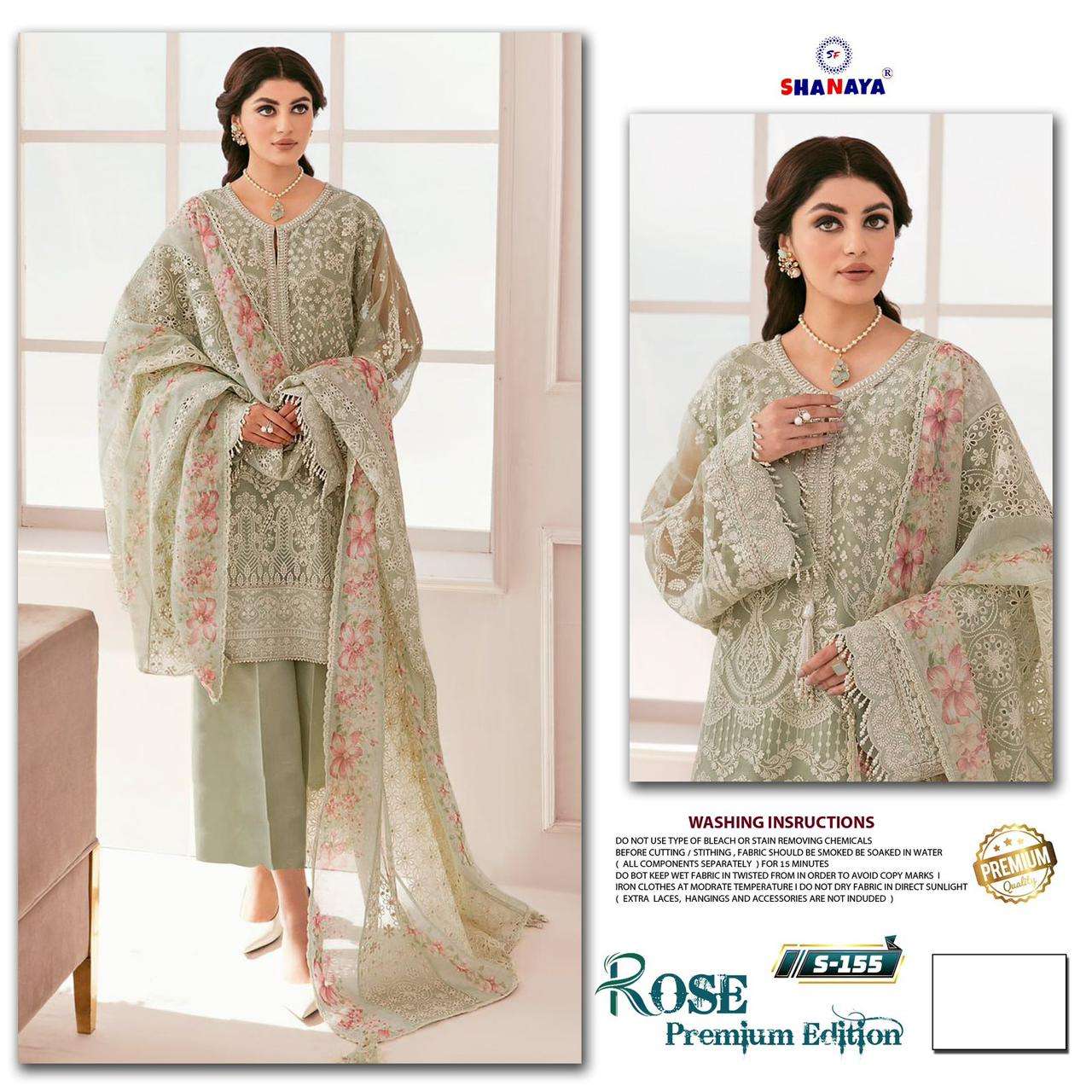 ROSE PREMIUM EDITION S-155 BY SHANAYA FASHION FAUX GEORGETTE PAKISTANI DRESSES