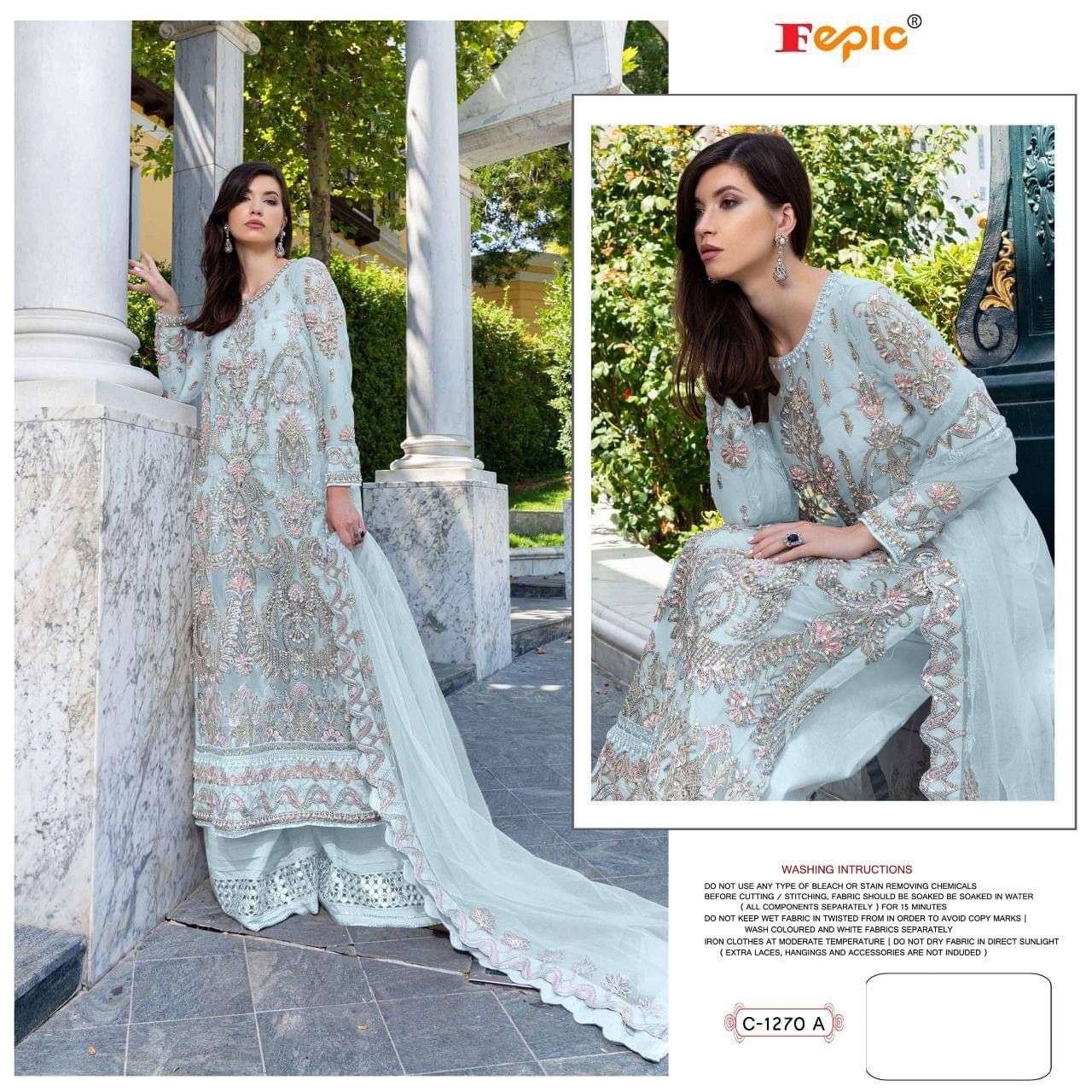 ROSEMEEN C-1270 COLOURS BY FEPIC DEIGNER NET PAKISTANI DRESSES