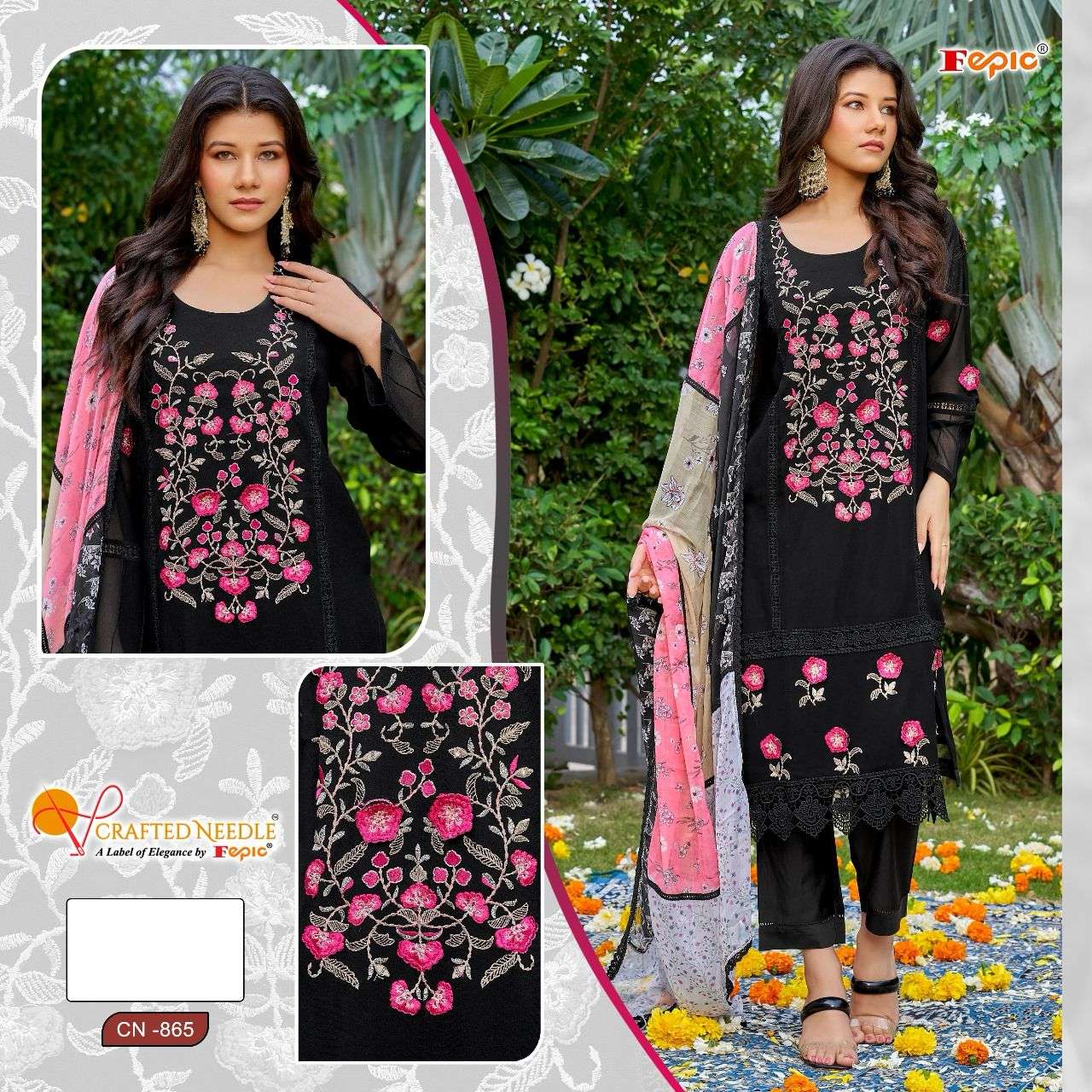 ROSEMEEN CN-865 COLOURS BY FEPIC GEORGETTE STICHED PAKISTANI DRESSES