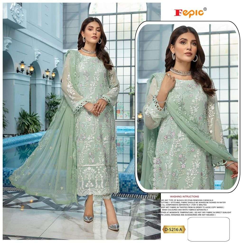 ROSEMEEN D-5216 BY FEPIC DSIGNER GEORGETTE EMBROIDERED PAKISTANI DRESS