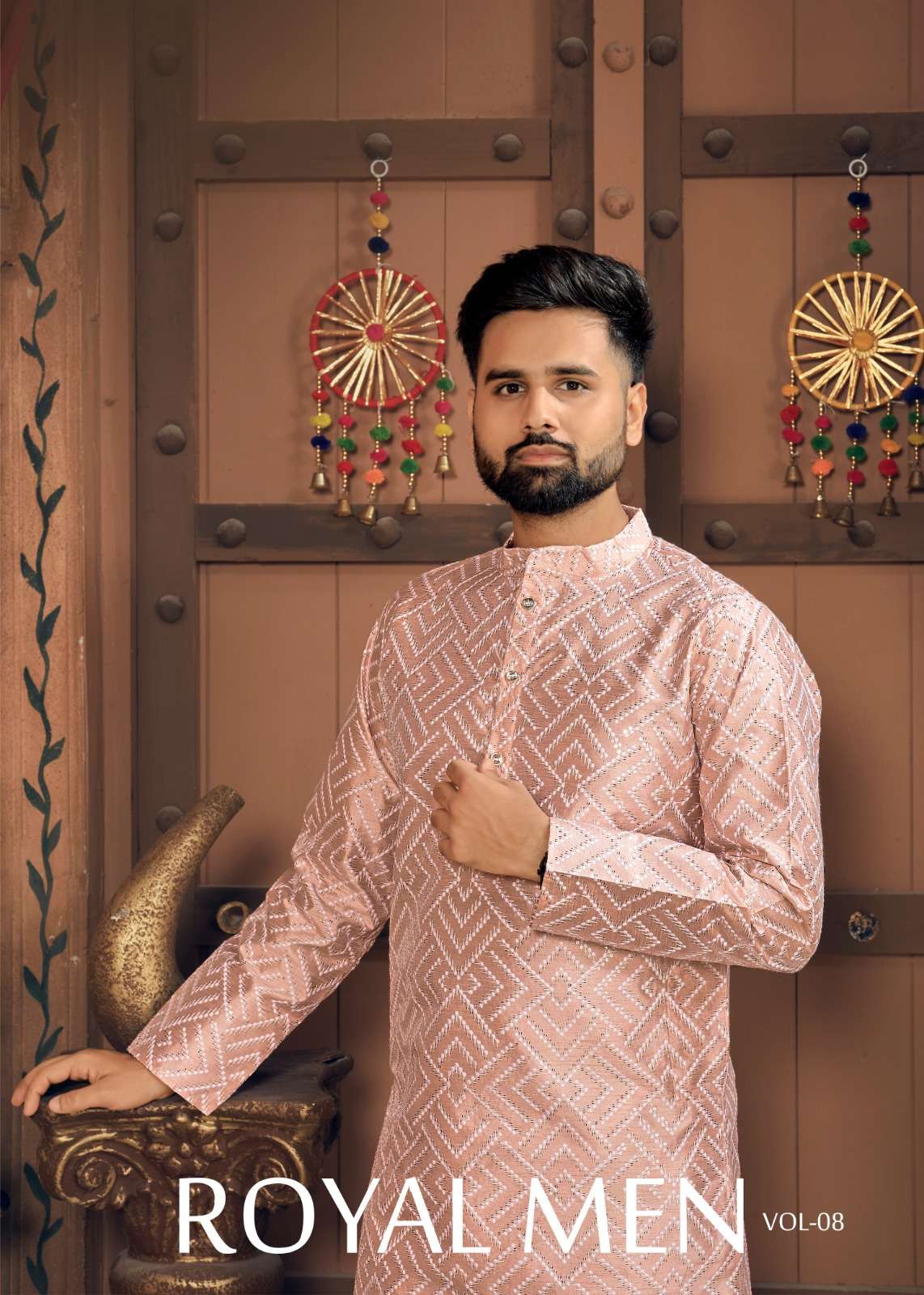 ROYAL MEN VOL-8 BY ASLIWHOLESALE DESIGNER FACNY BANGLORI SILK WORK KURTA