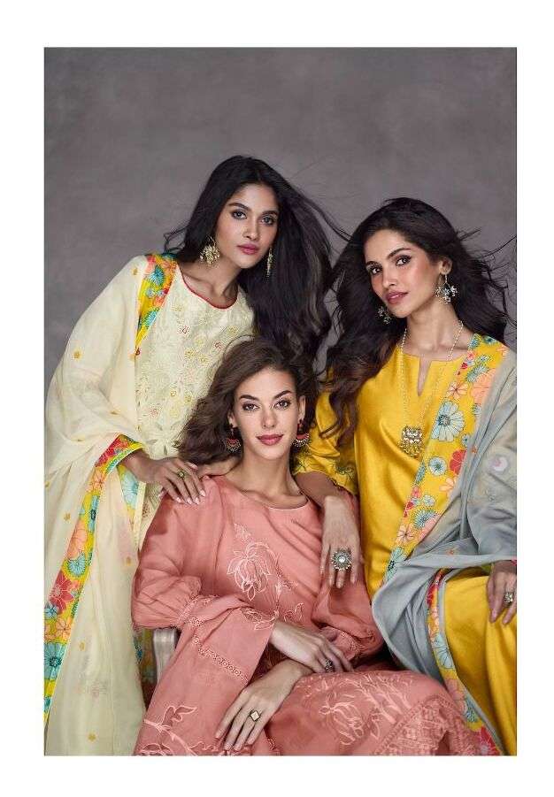 RUBAAB BY SAYURI 5332 TO 5336 SERIES HEAVY SILK EMBROIDERY DRESSES