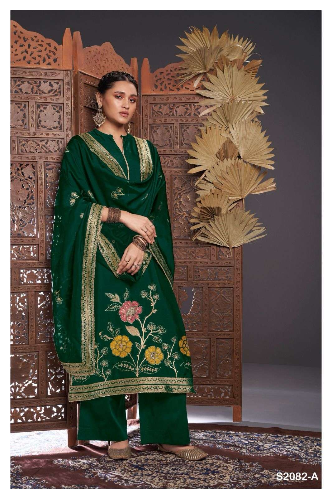 RUE 2082 BY GANGA FASHIONS HEAVY PREMIUM WOOVEN SILK WORK DRESSES