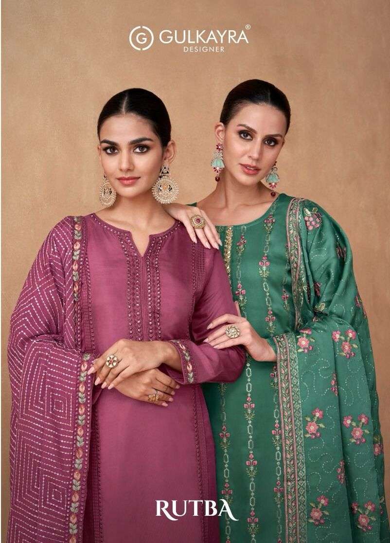 RUTBA BY GULKAYRA 7403 TO 7406 SERIES DESIGNER HEAVY REAL CHINON DRESSES