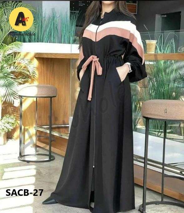 SACB-27 BY ASLIWHOLESALE DESIGNER IMPORTED QATRI NIDA FABRIC BURQA