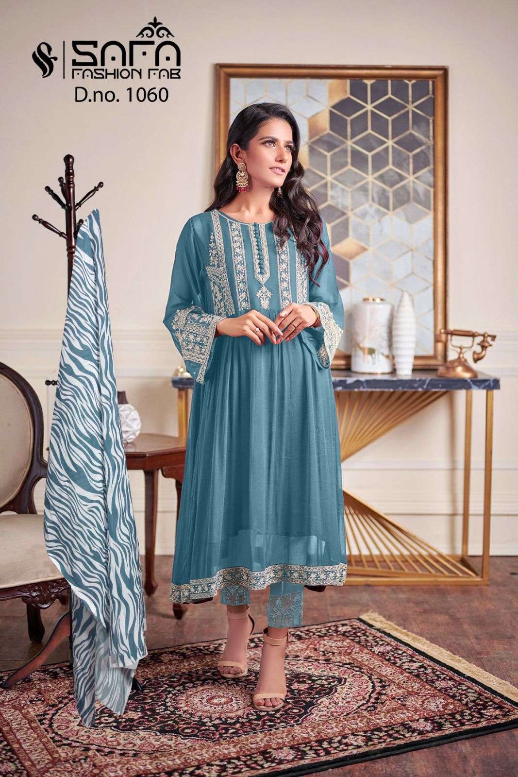 SAFA 1060 COLOURS BY SAFA FASHION FAB HEAVY GEORGETTE WORK STITCHED DRESSES