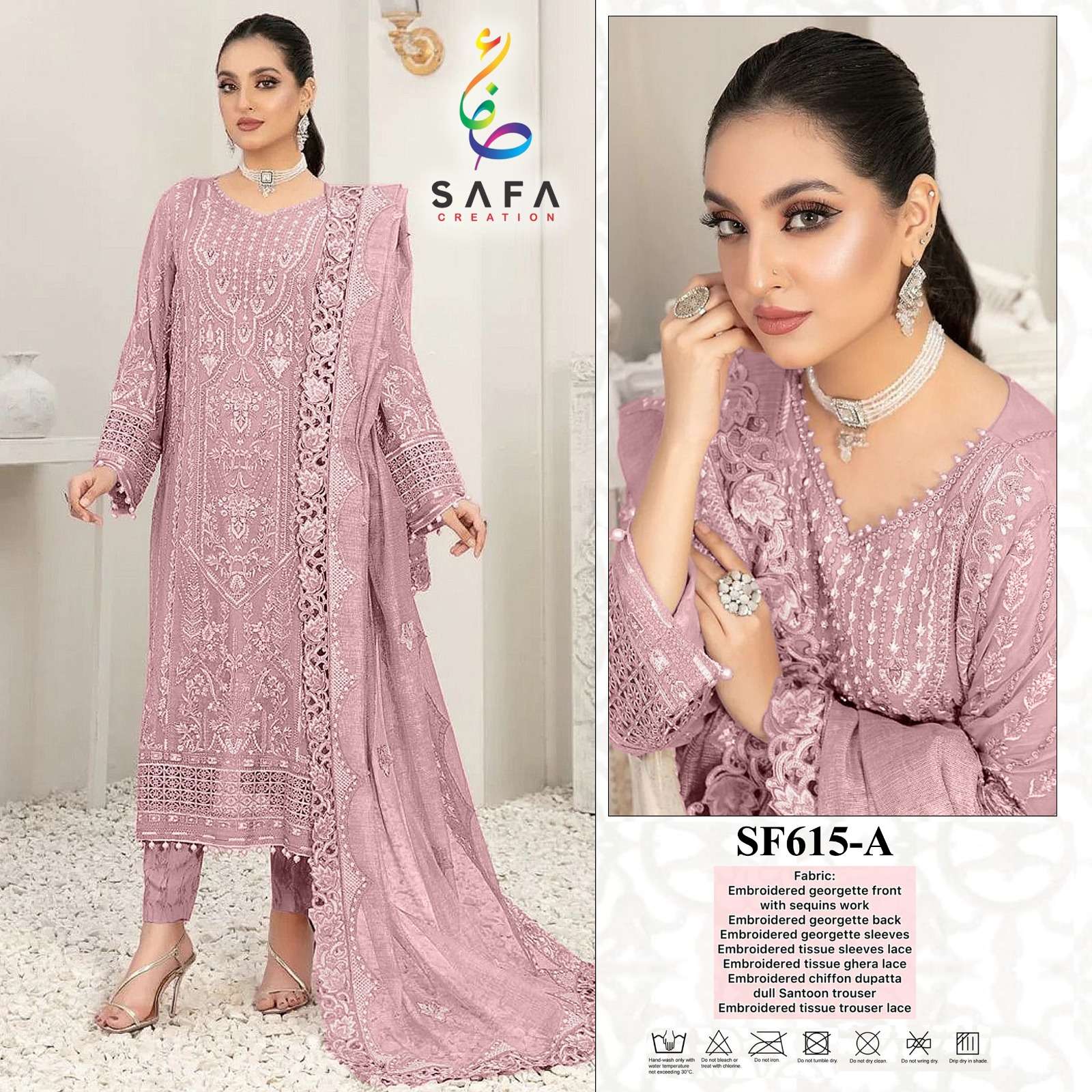 SAFA 615 COLOURS BY SAFA CREATION DESIGNER FAUX GEORGETTE DRESSES