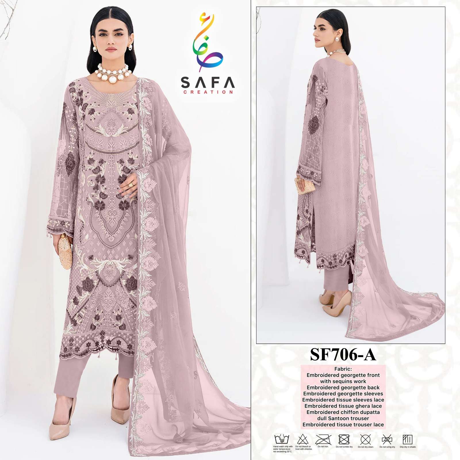 SAFA 706 COLOURS BY SAFA CREATION DESIGNER FAUX GEORGETTE DRESSES