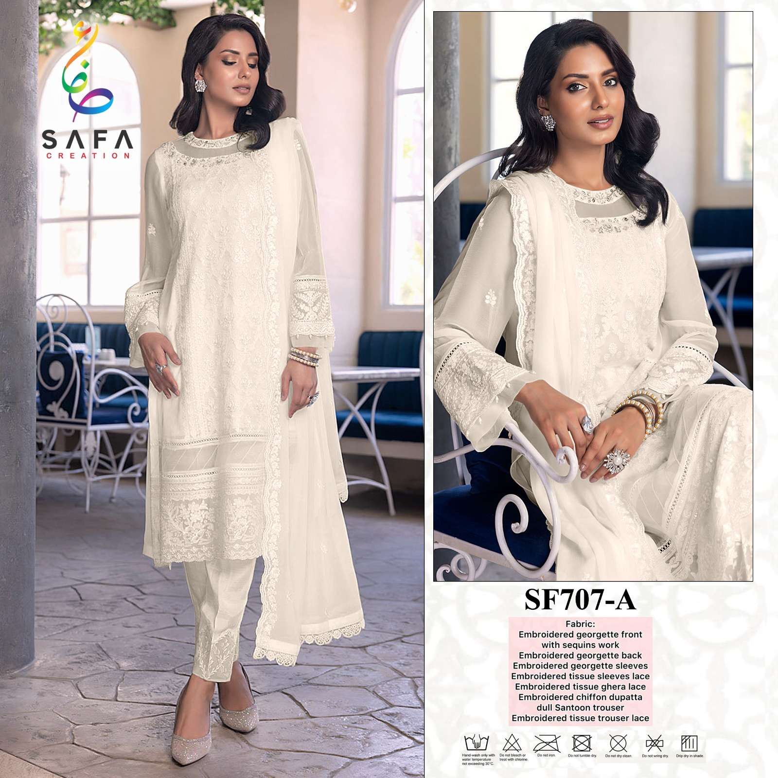 SAFA 707 COLOURS BY SAFA CREATION DESIGNER FAUX GEORGETTE DRESSES