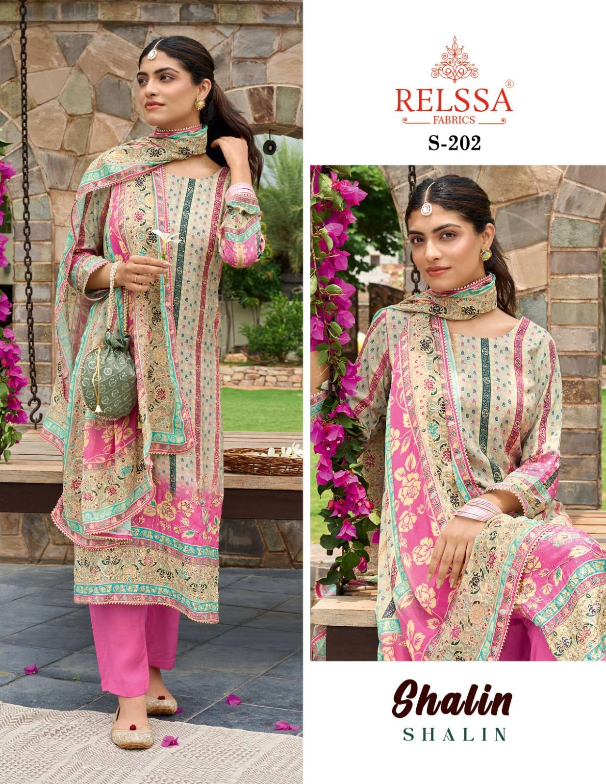 SHALIN BY RELSSA 2001 TO 2003 SERIES SUPERIOR CREPE PRINT DRESSES