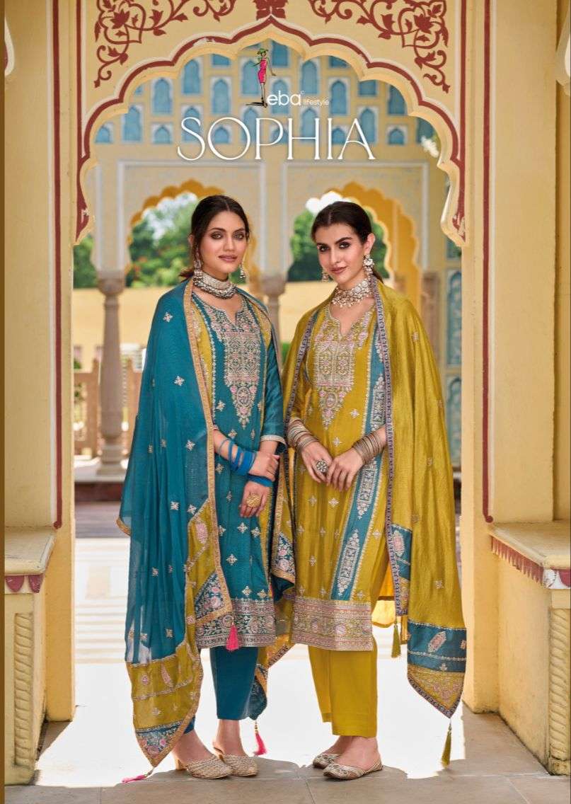 SOPHIA BY EBA LIFESTYLE 1612 TO 1613 SERIES SILK EMBROIDERY DRESSES